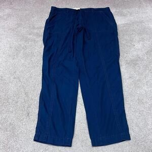 Lou & Grey Pants Blue Women's Size 12 Pockets Drawstring NWT